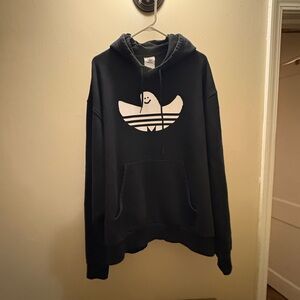 Adidas Black Hoodie with White Logo